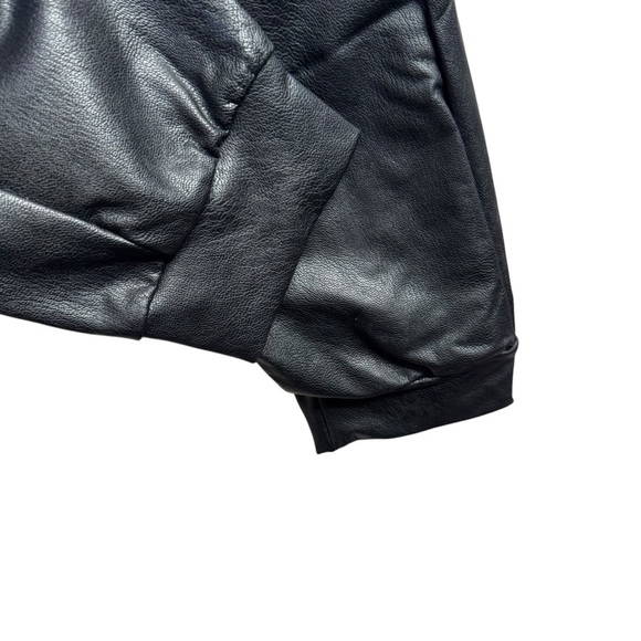Commando Womens Black Faux Leather Jogger Pants S Small Stretch Pockets $158 L27 - Picture 6 of 11